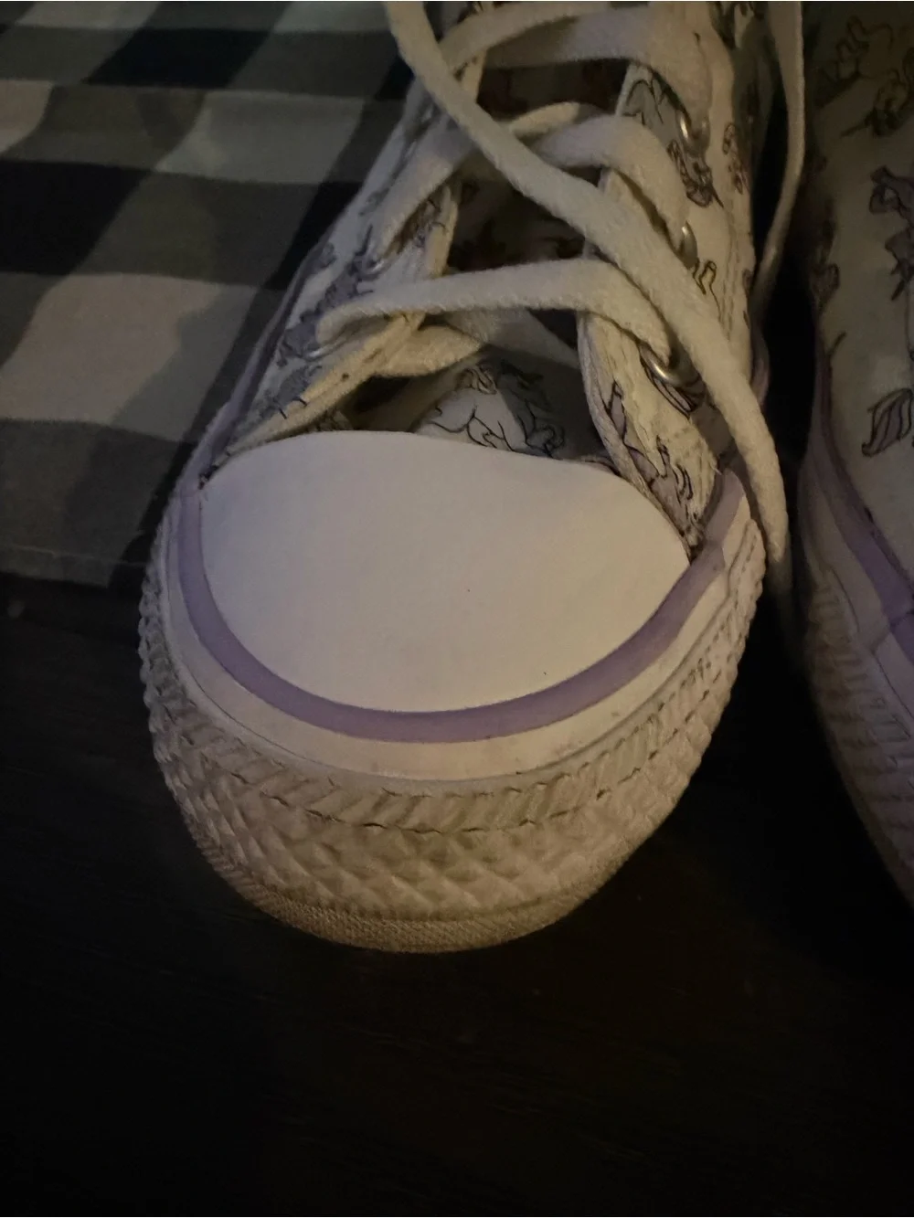 Converse Unicorn Chuck Taylor High Kids Women Sneakers White Violet Canvas 5.5
